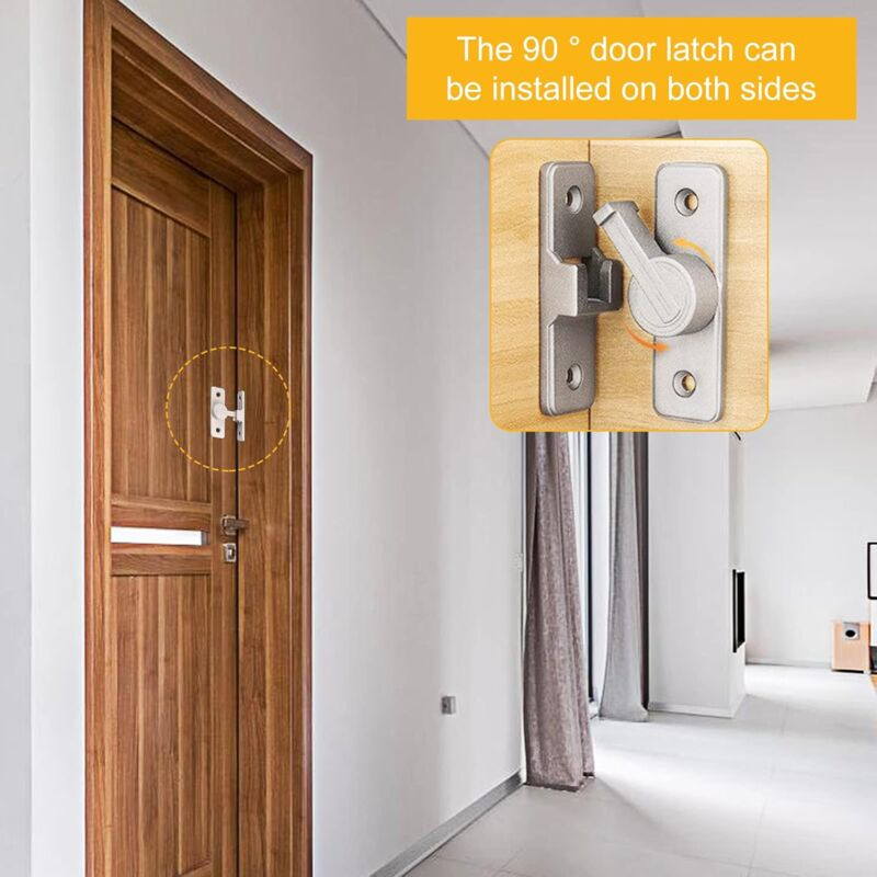 JUKOTA Schiebetür Schloss - 90/180 Grad Riegelschloss Für Innen- & Außentüren