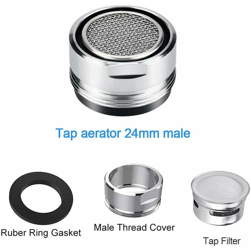 XNTONG Strahlregler Set 4 Stück - M18 Außengewinde Wasserhahn Aufsätze Verchromt