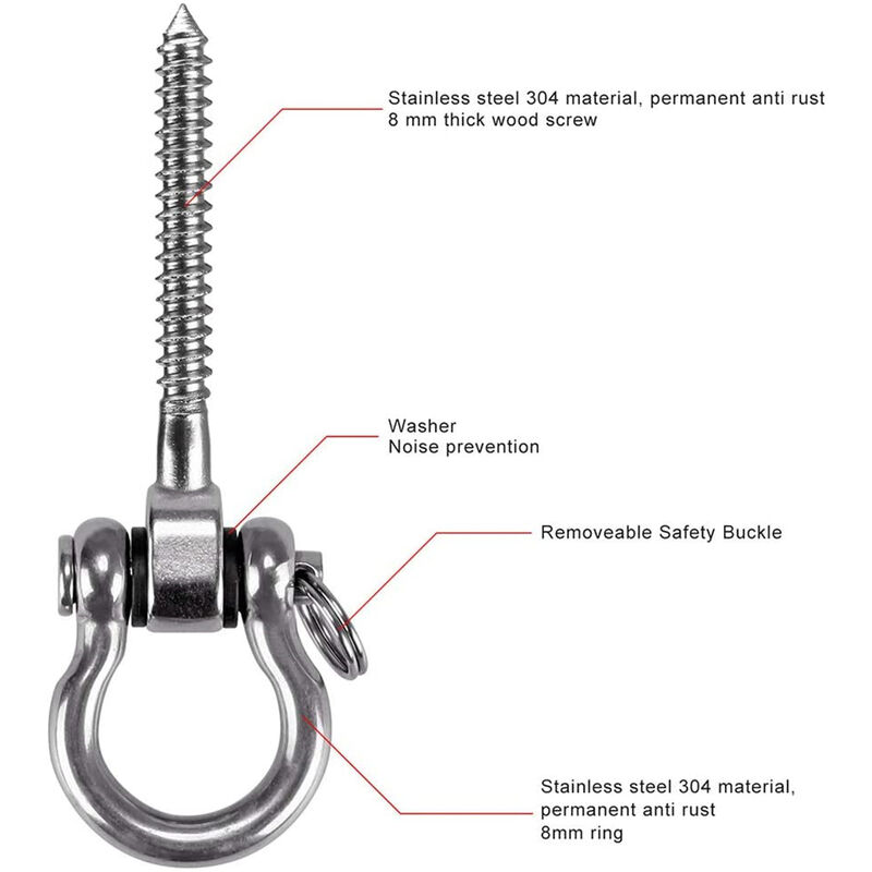 2er Pack Hängematten Aufhängung 3m | Mit Karabinern & Tasche | 200kg Tragkraft Orange