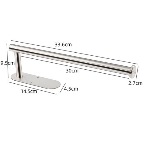 Edelstahl Küchenrollenhalter Ohne Bohren – Selbstklebender Papierrollenhalter Silber, 31,5 X 9,5 X 4,5 Cm