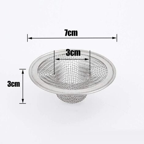 6 PCS  Abflusssieb Edelstahl 7cm Haarsieb Dusche Waschbecken Sieb für Badewanne Küche