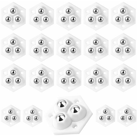 PLAFOPE 8 Stück Mini Möbelrollen Selbstklebend - 360° Drehbar Für Kisten & Möbel