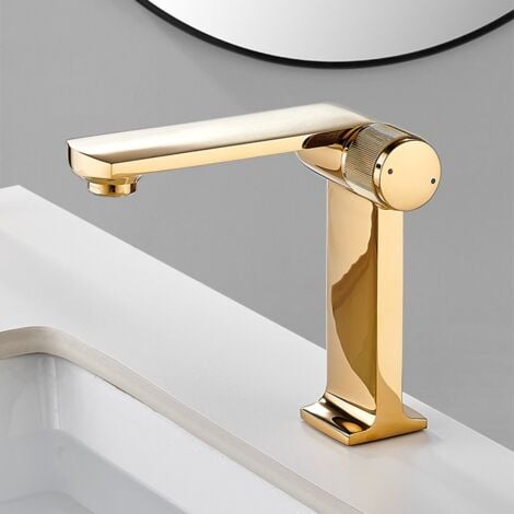 GAVAER Waschbeckenarmatur Modern - Verstellbar Warm/Kalt Metall