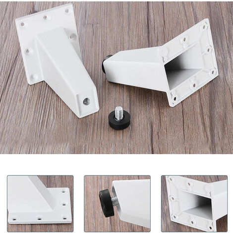 GAOFESA Möbelbeine Metall 2er Set - Gebürstet Für Schrank, Kommode & Couchtisch