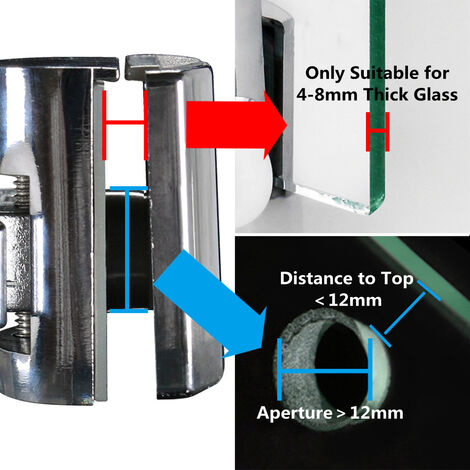 Selyse Duschtürrollen-Ersatz – 2 Stück, 23 Mm, Verstellbar Für 4-6 Mm Glas