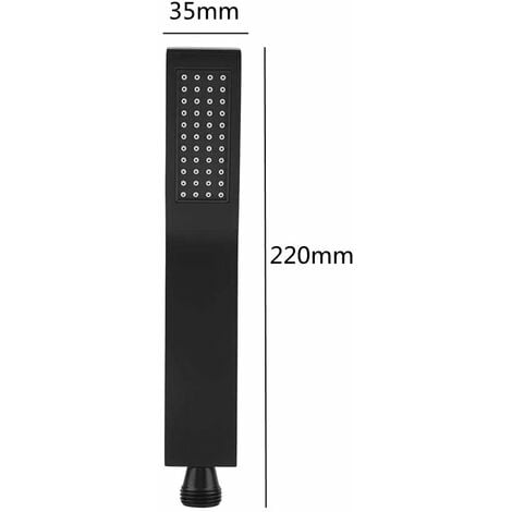 Duschkopf Hochdruck Handbrause Wassersparend Duschbrause mit Schlauch 1,5m Schwarz