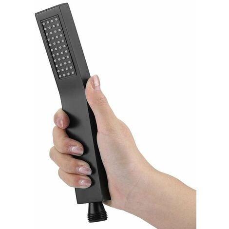 Duschkopf Hochdruck Handbrause Wassersparend Duschbrause mit Schlauch 1,5m Schwarz