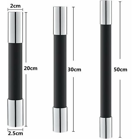 Wasserhahn Verlängerung 30cm Universelles Wasserhahn Strahlregler Silikonschlauch Wasserhahn Verlängerungsrohr 360° Flexibel Biegen Schwarz