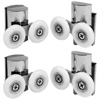 8 Stück Rollen für Duschtüren 23mm Ersatzrollen für Duschkabinentür Duschkabine Rollen 4 Oberrolle und 4 Unterrolle