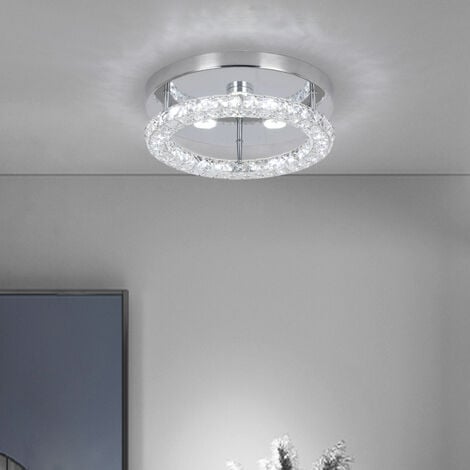 LED cristal plafonnier lampe de salon anneaux modernes lampe de plafond  design dimmable avec télécommande chambre d'étude salle de pépinière lustre  Éclairage de…