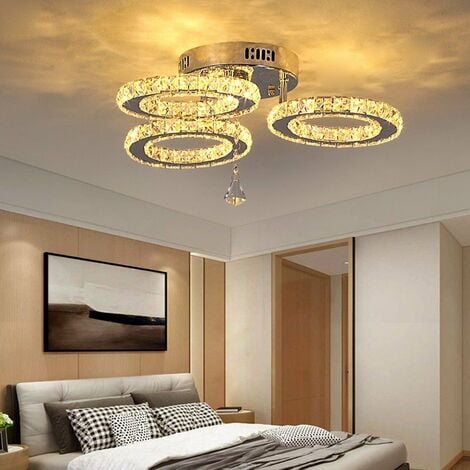 Plafonnier LED 3W cristal ambre pour couloir salle de bain
