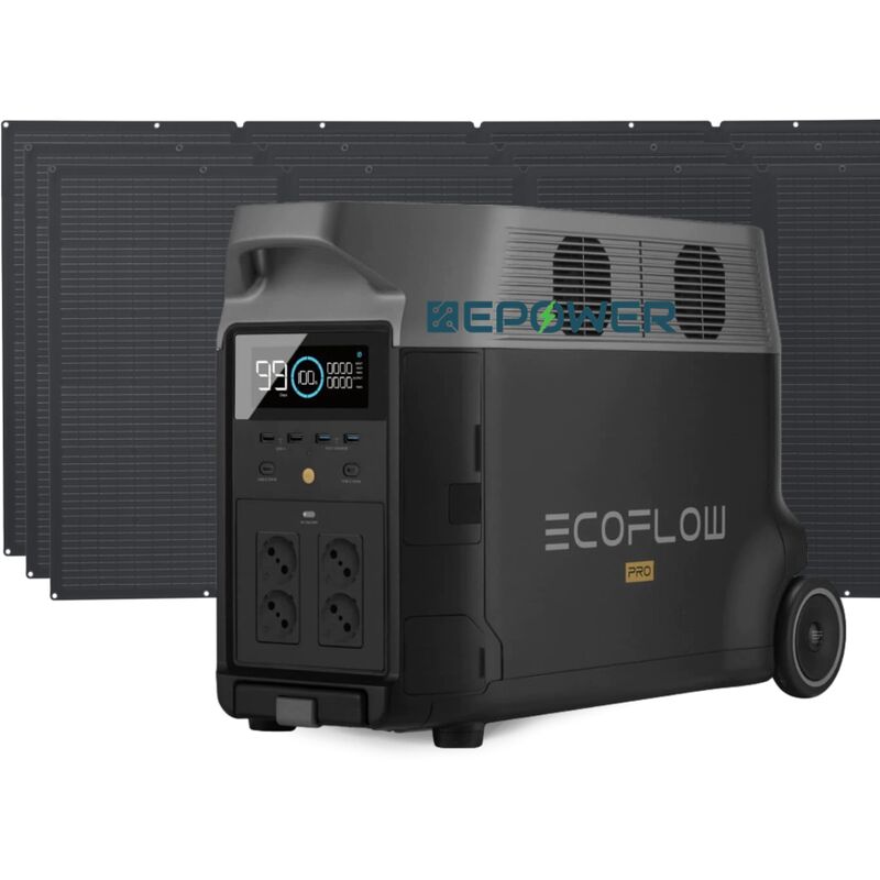 Station électrique portable EF ECOFLOW RIVER 2 Pro, batterie LiFeP04, 768  Wh, charge rapide en 70 min, 3 prises CA de 800 W, générateur solaire pour