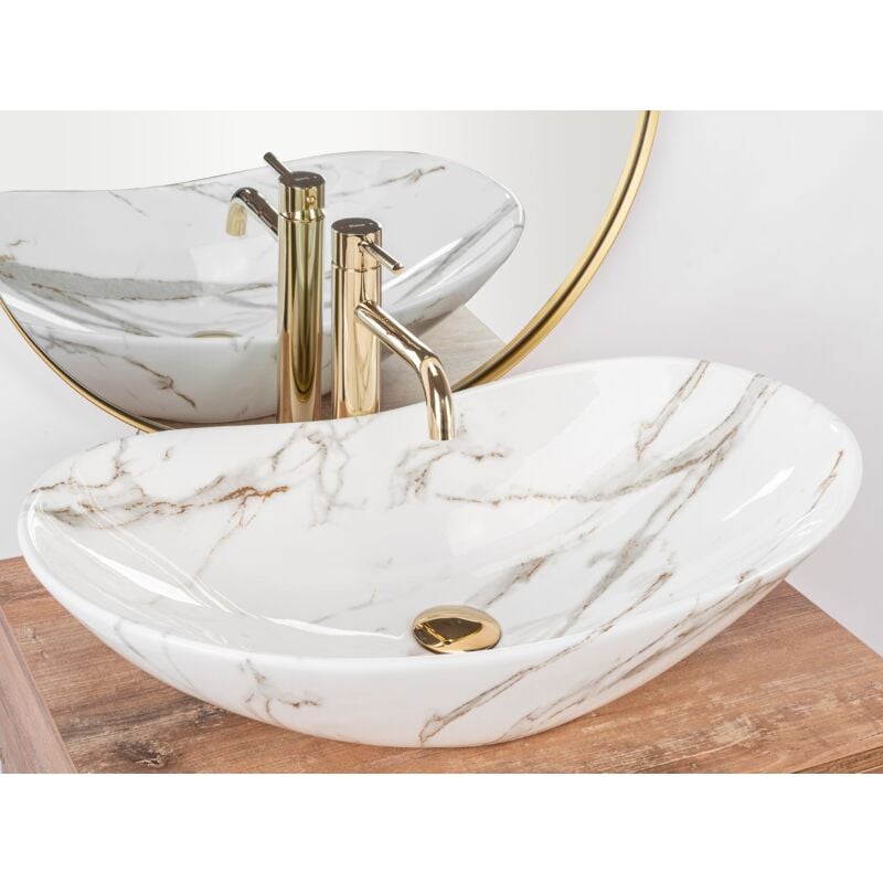 Lavabo Sobremueble Rea Sofia Mini Kashmir Gris - Cerámica Sanitaria Para Baño Moderno