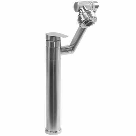 GRIFO DE BAÑO PACO NÍQUEL CEPILLADO ALTO SKU REA-B0537 (1/5)