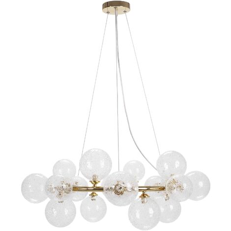 LÁMPARA de SUSPENSIÓN CRISTAL APP907-20CP 20-PUNTOS de LUZ G9 82X82X28CM AJUSTABLE (1/5)