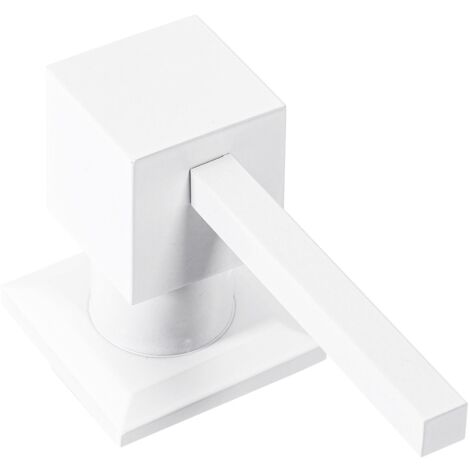 Eckiger Einbau-Spülmittelspender / Seifenspender – 350 Ml Fassungsvermögen, Für Spülen & Arbeitsplatten, Chromfarben