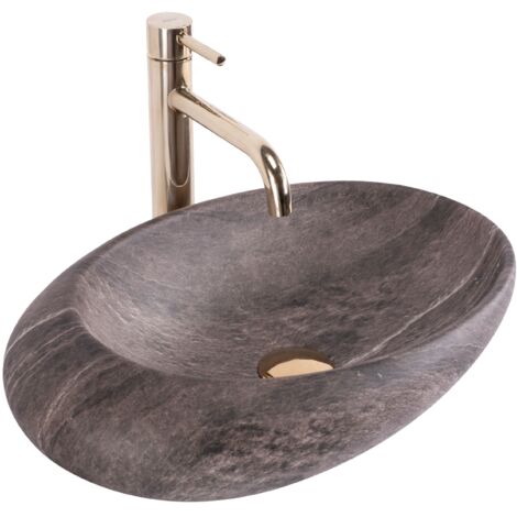 LAVABO SOBRE ENCIMERA REA ROXY A STONE D.GREY (1/4)