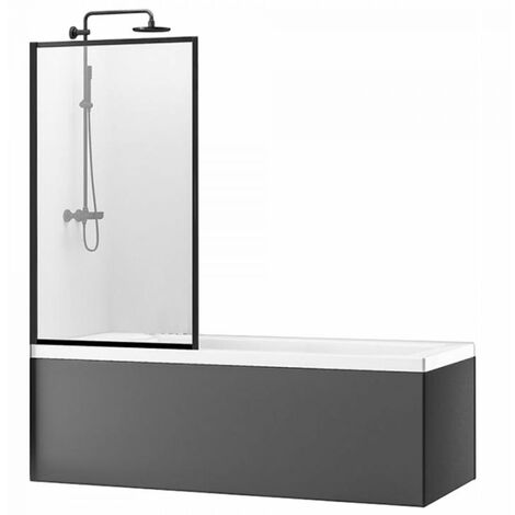 Schulte estante de ducha con toallero 38 x 11,9 x 21 cm, estante de ducha  negro, sin necesidad de taladrar