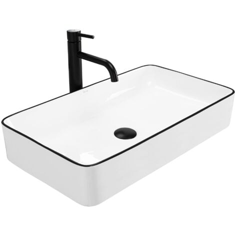 LAVABO de SOBREMESA REA DENIS NEGRO EDGE