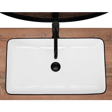 LAVABO de SOBREMESA REA DENIS NEGRO EDGE