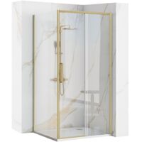 MAMPARA DE DUCHA REA RAPID SLIDE BRUSHED GOLD 120x80
