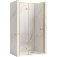 PUERTA DE DUCHA REA ATLAS 80 BRUSH GOLD RIGHT
