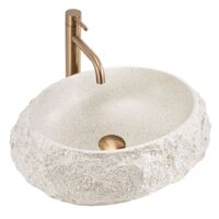 LAVABO SOBRE ENCIMERA REA MIKA BEIGE