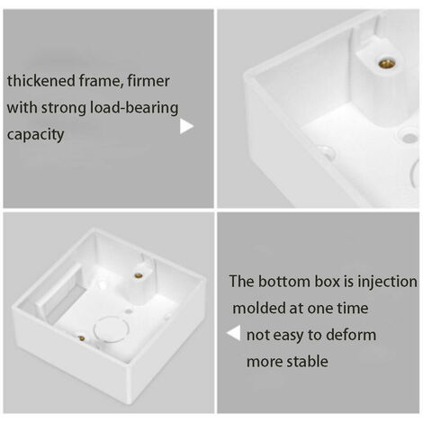 Boîte de jonction à montage externe 86 Type carré en plastique, boîtier de  jonction pour prise