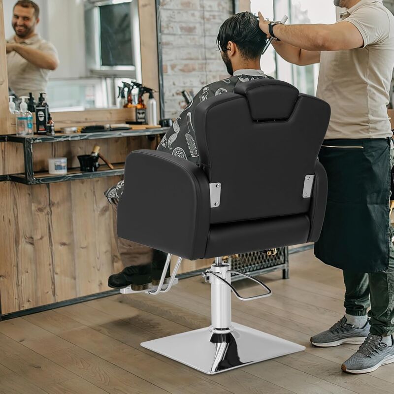 Siège Rehausseur Pour Chaise De Coiffure/salon - En PVC Rembourré - 48,5x29,5x13,5 Cm - Pour Enfants Ou Adultes - 3