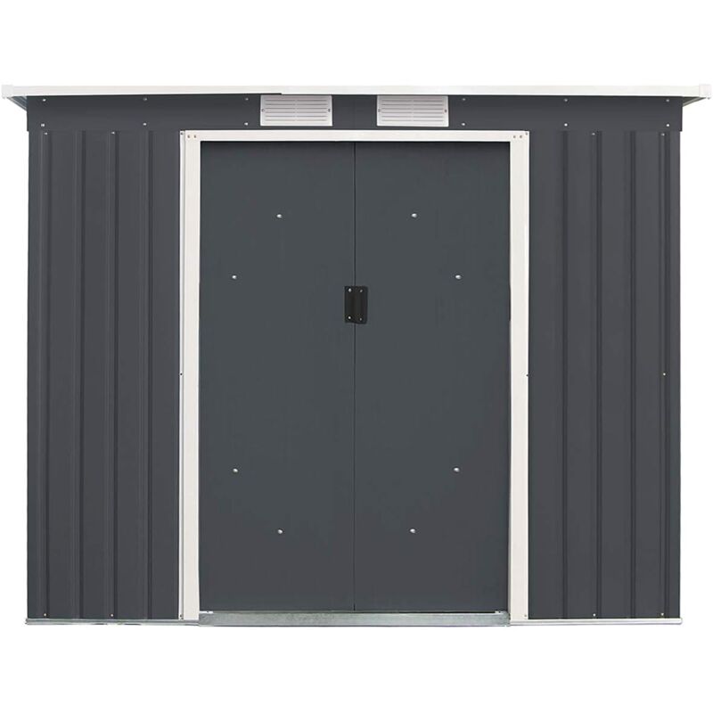 Abri De Jardin En Métal 172x100x129 Cm - 2 Portes Verrouillables, Couvercle Relevable - Remise De Stockage Outils, Vélos - Vert