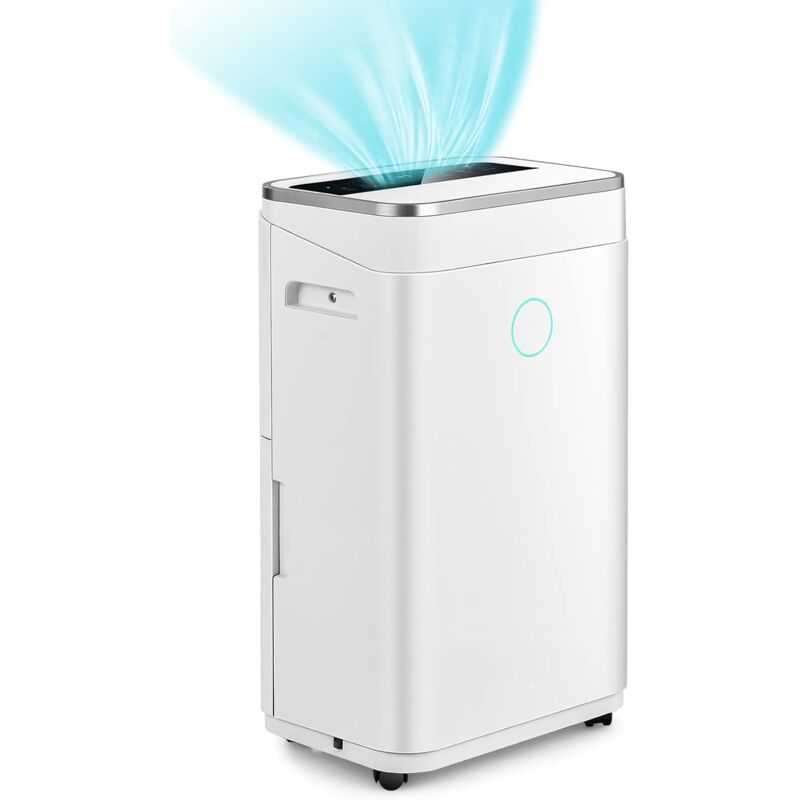 RELAX4LIFE Déshumidificateur d'Air Électrique 25L/Jour pour 50㎡ Réservoir 6,5L, Fonction Sèche Linge Ventilation à 2 Vitesses Mode Nuit pour Salon Bureau Vestiaire(25L - 50