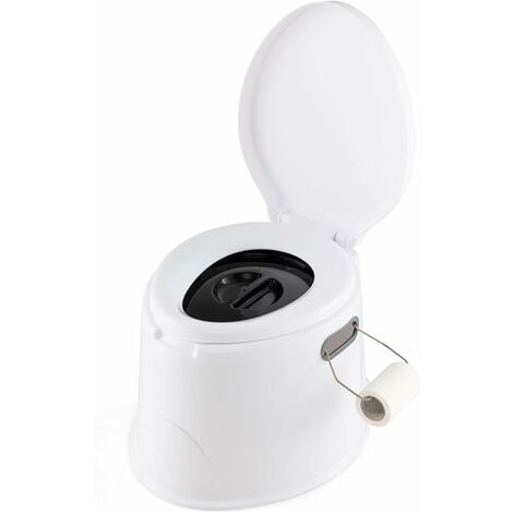 RELAX4LIFE Toilette Portable avec Couvercles et Poignée, WC de