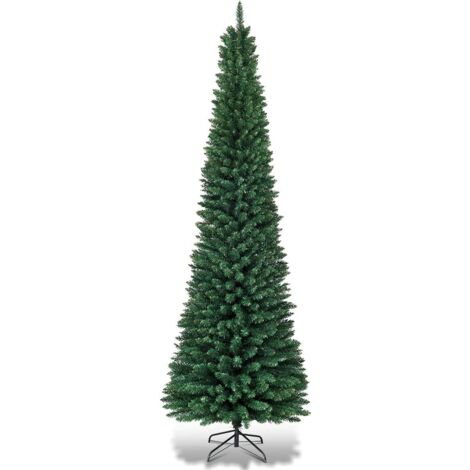 Cymwer Support de sapin de Noël, 35/40/45/50 cm, support pliable en fer pour décoration de la maison, vert
