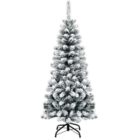 Sapin De Noël Artificiel 150 Cm Avec Neige Et Lumières LED - 329 Branches, 180 LEDs Blanc Chaud, 8 Modes, Montage Facile - 9