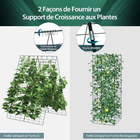 Filet De Soutien Pour Plantes 70x70 Cm - Treillis élastique Avec Crochets, Pour Tomates, Concombres, Jardin, Balcon