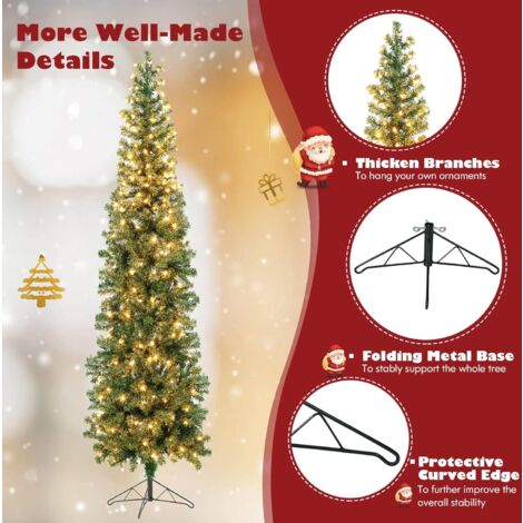Sapin De Noël Blanc 150cm Artificiel PVC - Arbre De Noël Flocon Avec Support Métal Stable Pour Maison Bureau