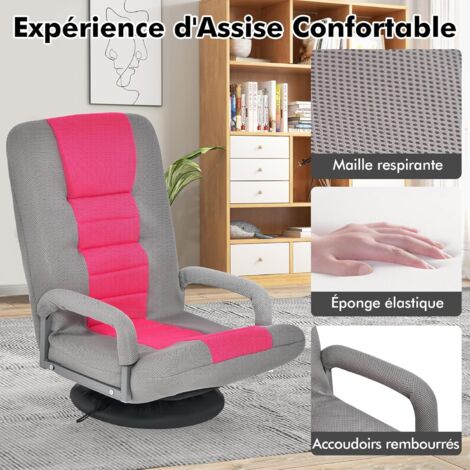 Fauteuil Relax Korsika Pivotant Et Pliable - Rembourrage 5 Couches, Velours Gris, Capacité 150 Kg - 12