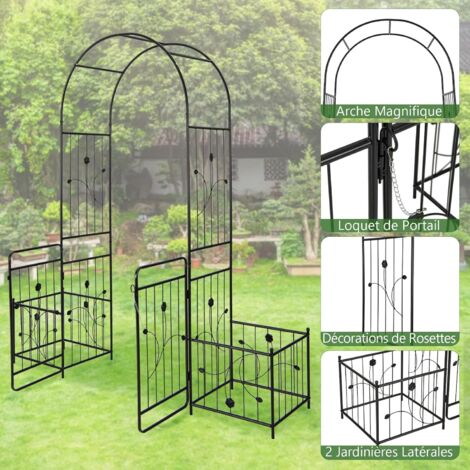 Arche de jardin 240x140x37cm Support pour plantes grimpantes Arche à Arche de jardin 240x140x37cm Support pour plantes grimpantes Arche à