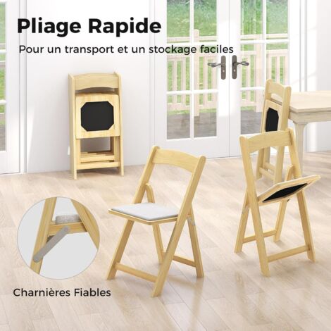Lot De 2 Chaises Pliantes Rembourrées Basic 44 X 46 X 79 Cm 7house - Sièges Confortables