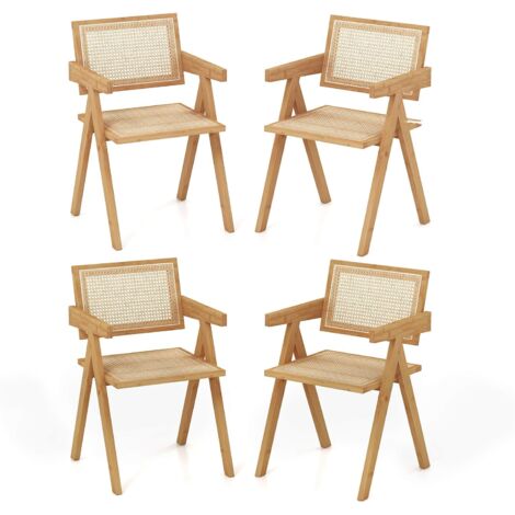Lot De 2 Chaises Pliantes Avec Coussin - Bois De Caoutchouc, Dossier Incliné, Support 160kg (Gris)
