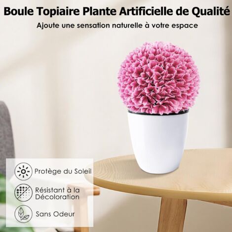 Arbres Topiaires Artificiels Eucalyptus 75 Cm - Lot De 2, Résistants UV, Pour Décoration Intérieur/extérieur