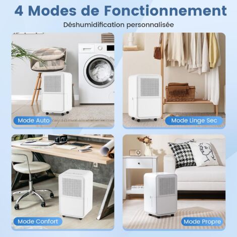ZASTION Déshumidificateur d'air 2200ML, Domestique, Mode Veille
