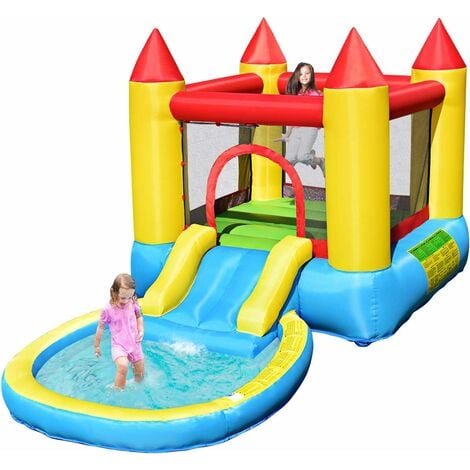 2Pcs jeux piscine jouets GOGOU 137x66cm exterieur Ensemble de handball  aquatiques bouée gonflable adulte ado enfant