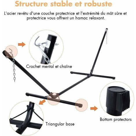Support De Hamac/chaise Suspendue - Cadre En A Pliable, Charge Max 100 Kg - Pour Intérieur/extérieur