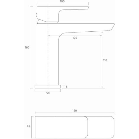ENKI Mykonos Basin Mixer Tap & Waste Brass Brushed Brass BT1203