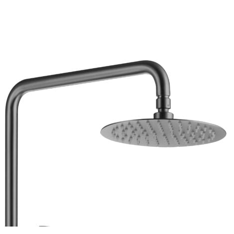 ENKI Dune Shower Head & Handheld Round Gunmetal Black 200mm