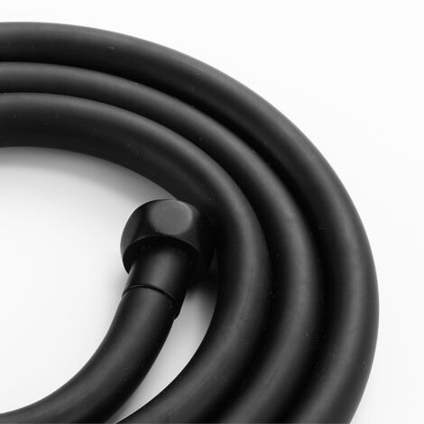ENKI Shower Riser Rail Kit Square Stainless Steel Black ES012