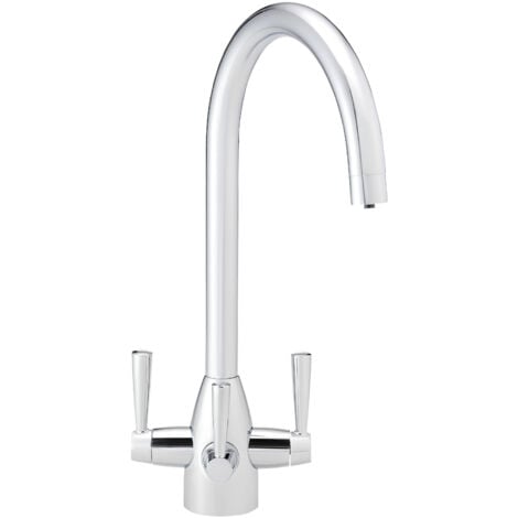 ENKI Torino Kitchen Filter Tap Twin Lever Modern Chrome
