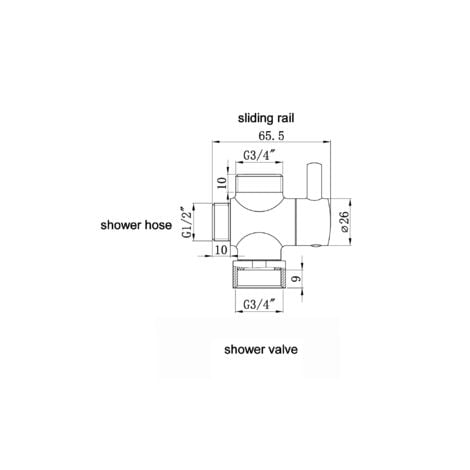 ENKI Shower Diverter Valve Round Brass Chrome 3/4"