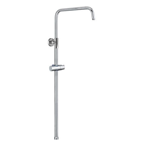ENKI Carre Angled Shower Riser Rail Adjustable Rigid Chrome G03